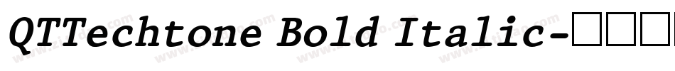 QTTechtone Bold Italic字体转换